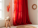 Scarlet red curtains