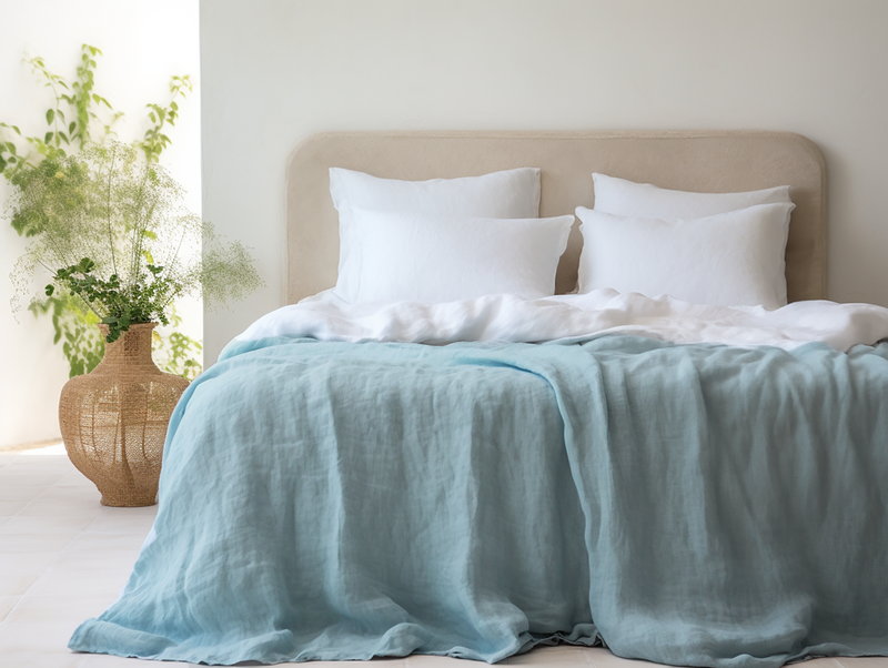 Sea glass coverlet