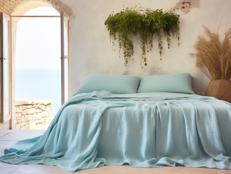Sea glass coverlet