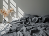 Dark gray melange sheet set
