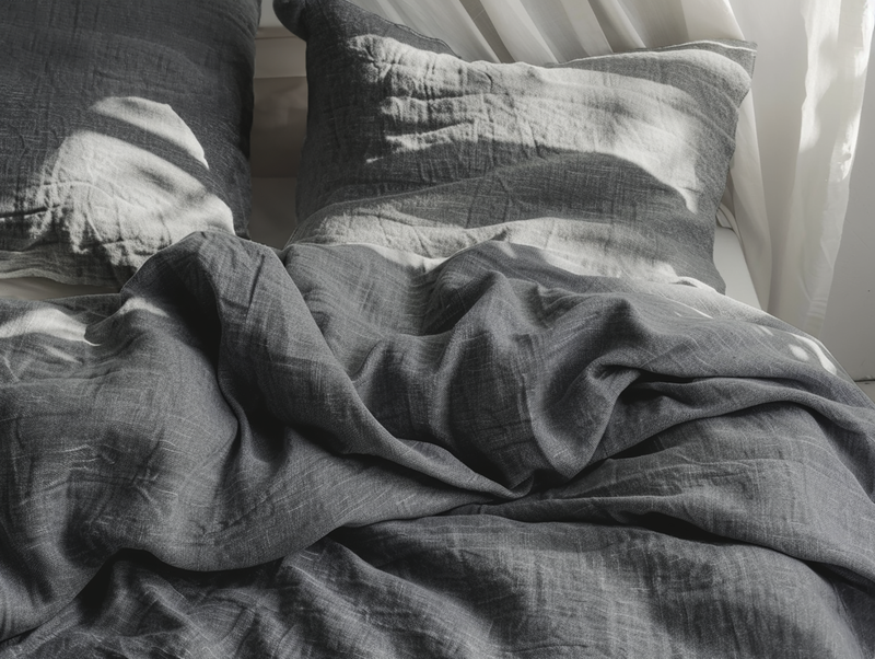 Dark gray melange pillowcase
