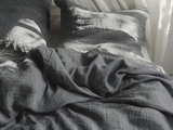 Dark gray melange sheet set