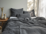 Dark gray melange sheet set