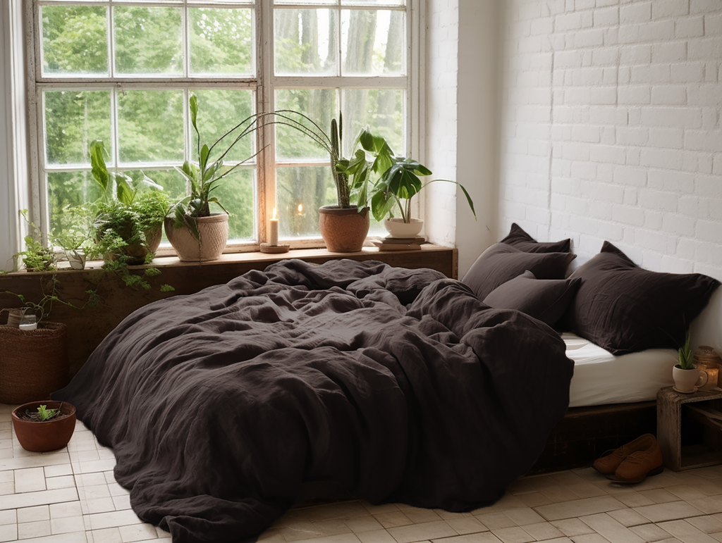 Brown duvet cover