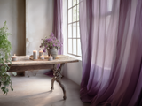 Mauve linen curtains