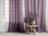 Mauve linen curtains