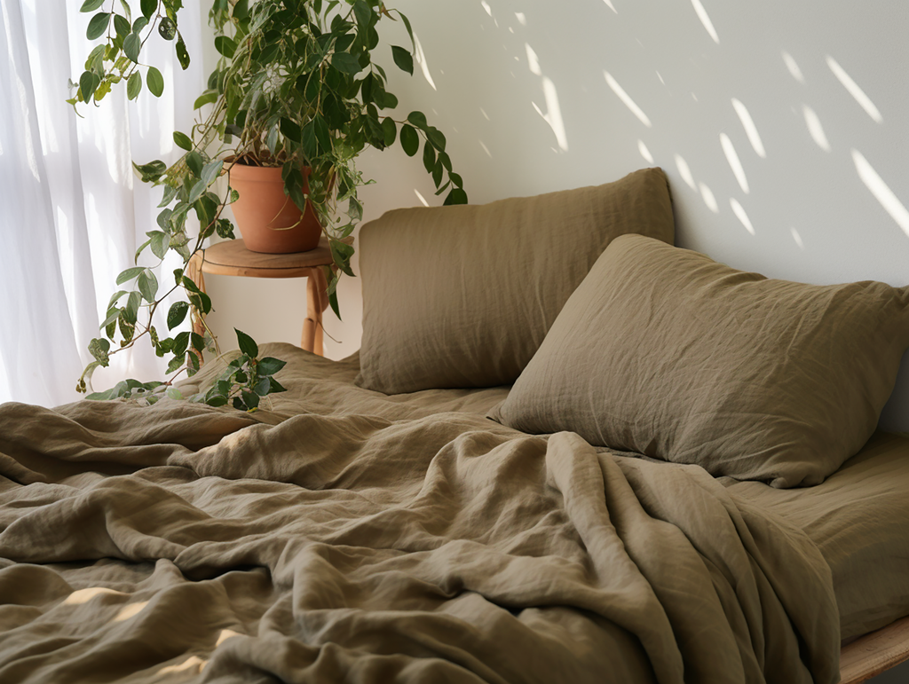 Drap-housse taupe