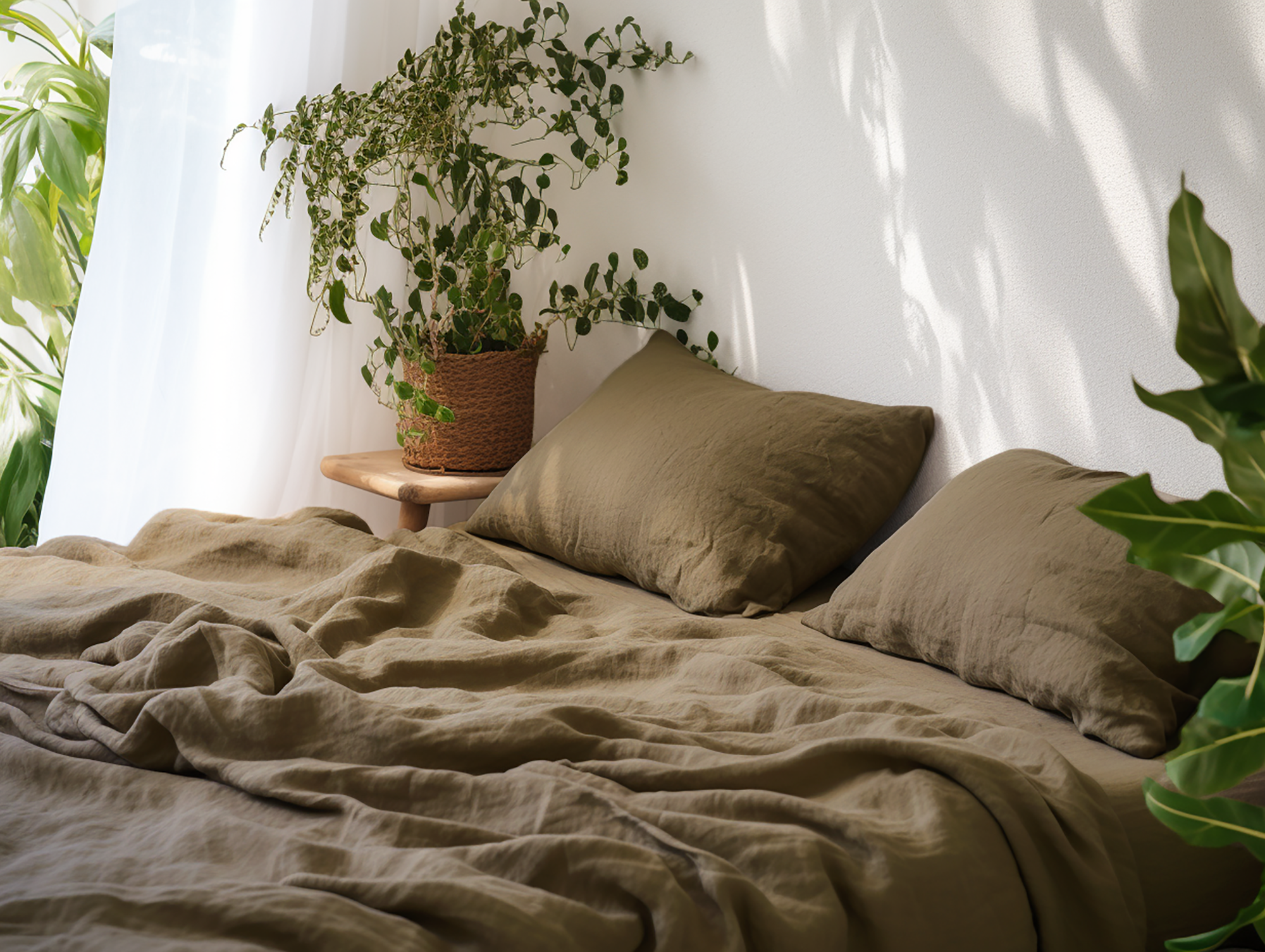Drap-housse taupe