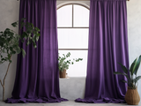 Deep purple linen curtains