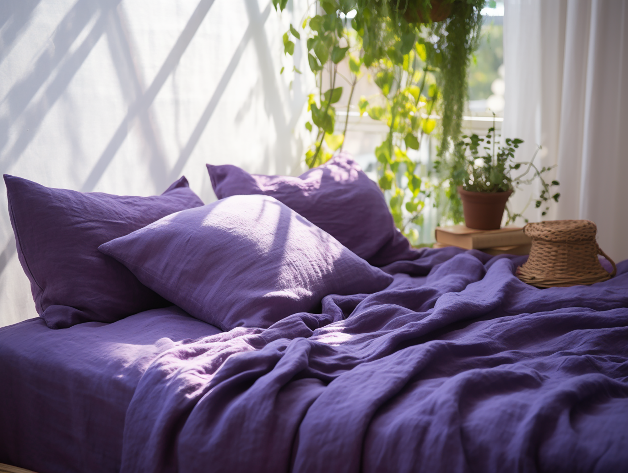 Violet pillowcase