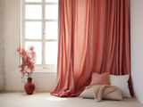Rust pink curtains