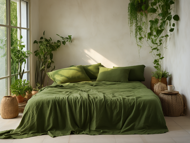Olive flat sheet