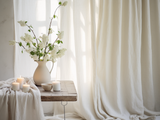 Ivory linen curtains