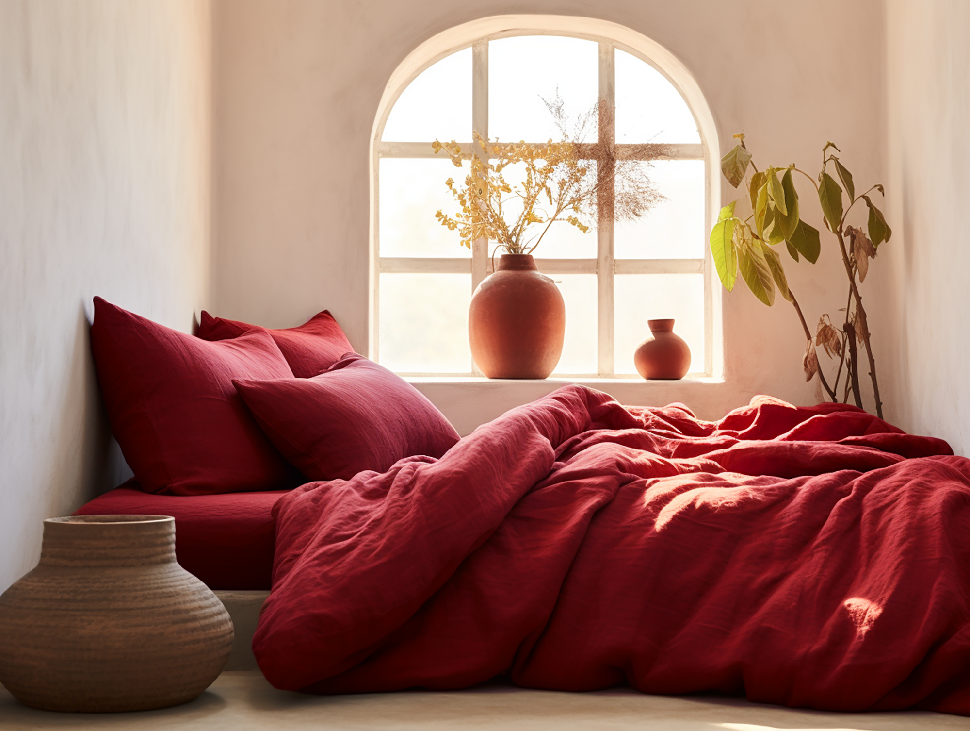 Maroon duvet cover