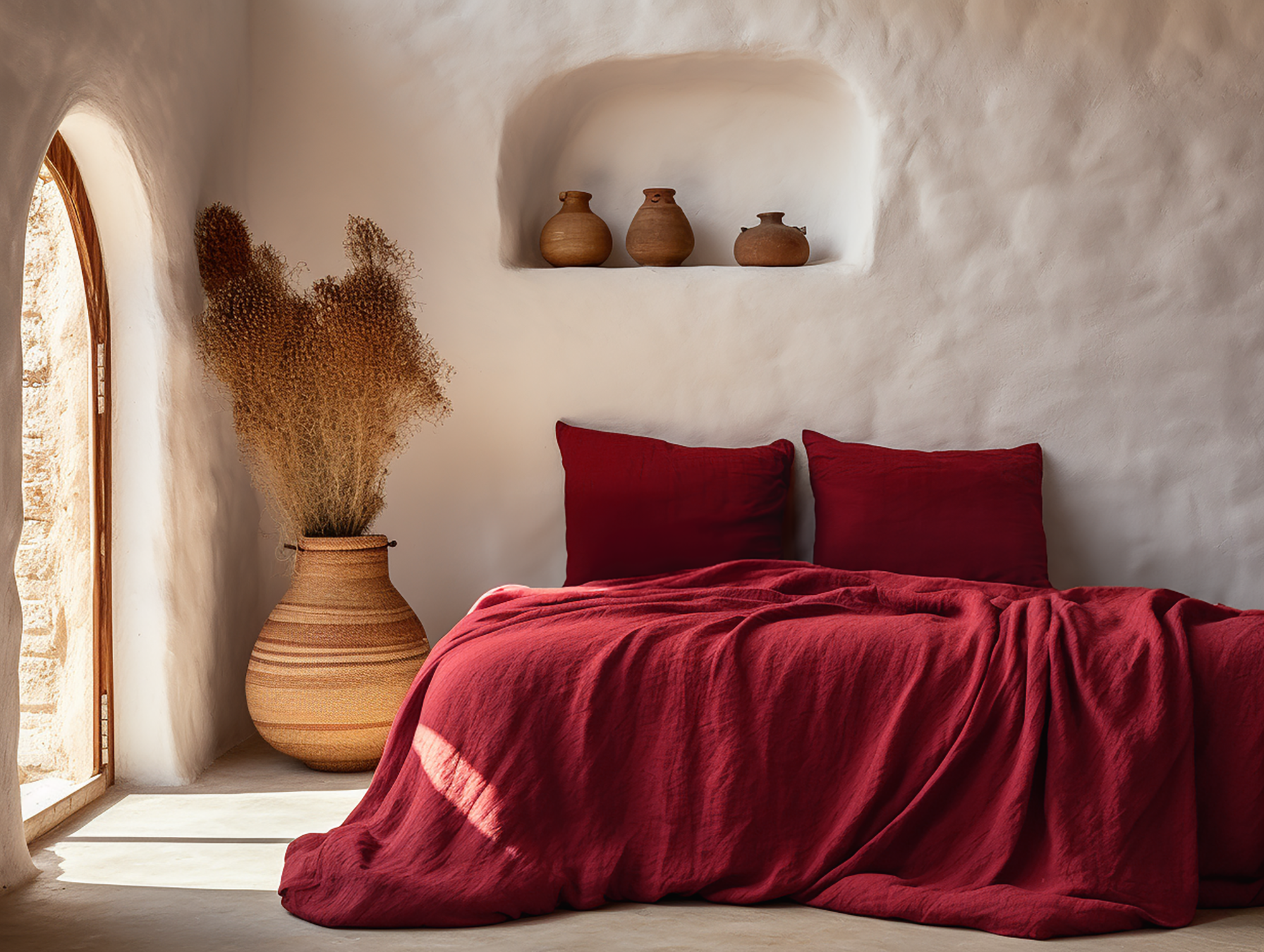 Maroon duvet cover