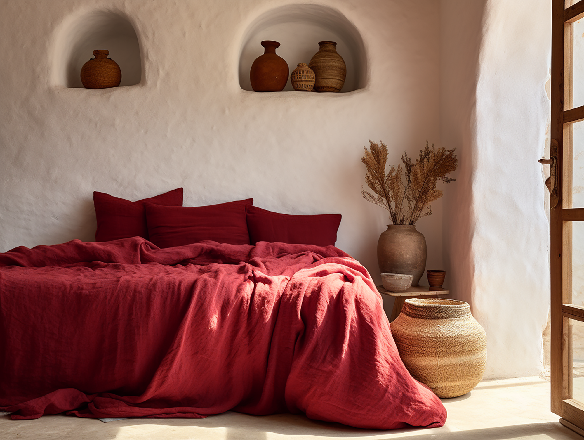 Maroon duvet cover