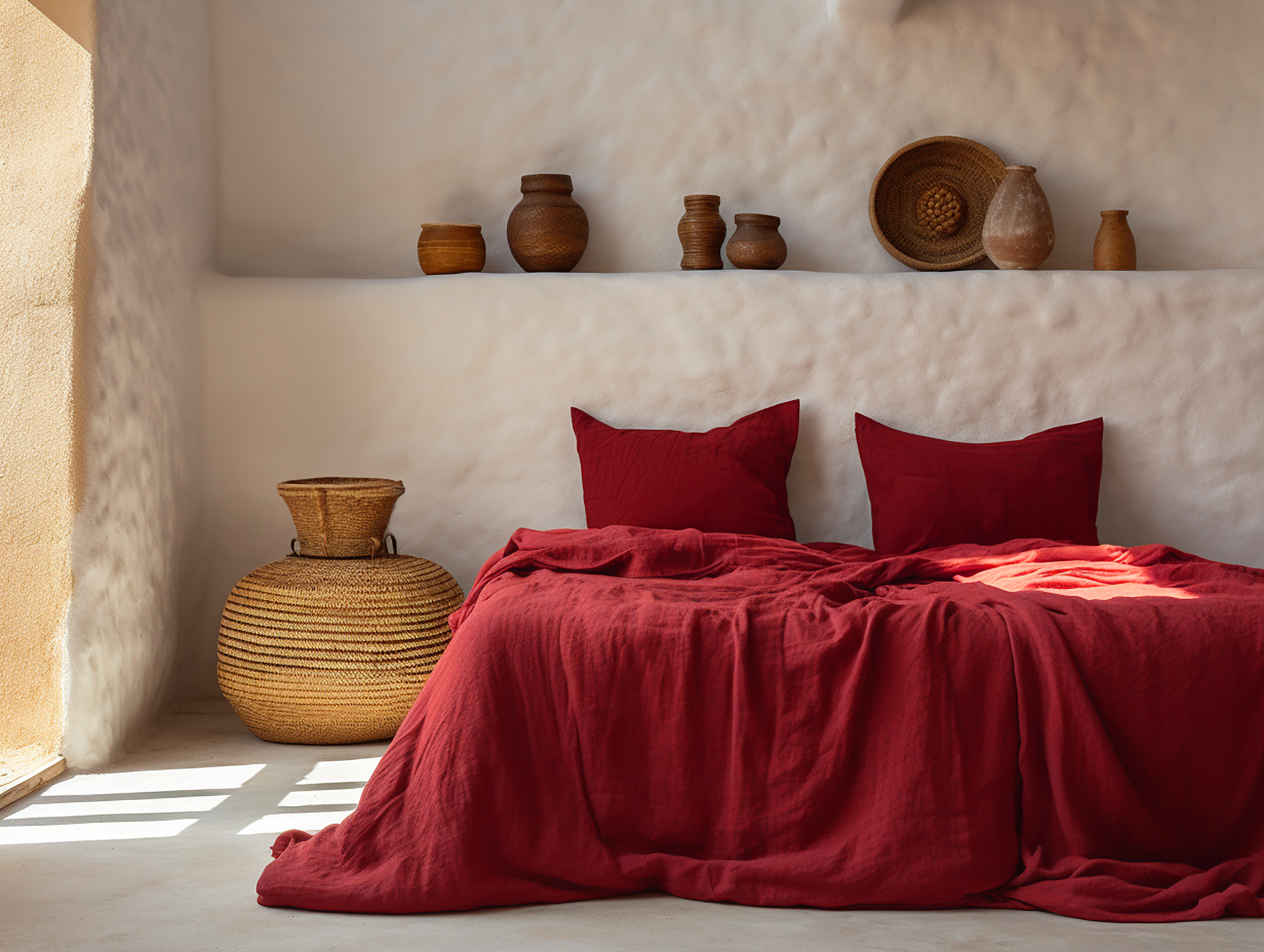 Maroon duvet cover