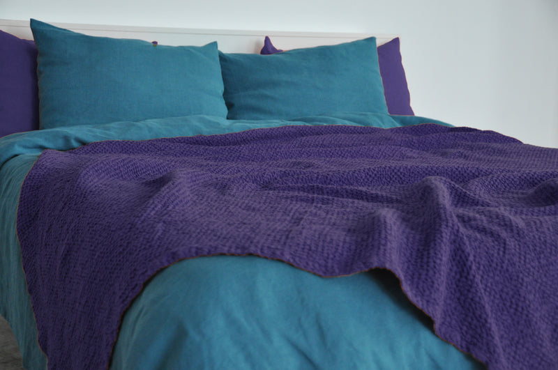 25 colors waffle coverlet