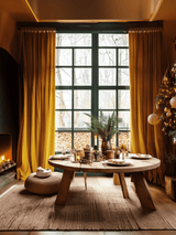 Turmeric linen curtains
