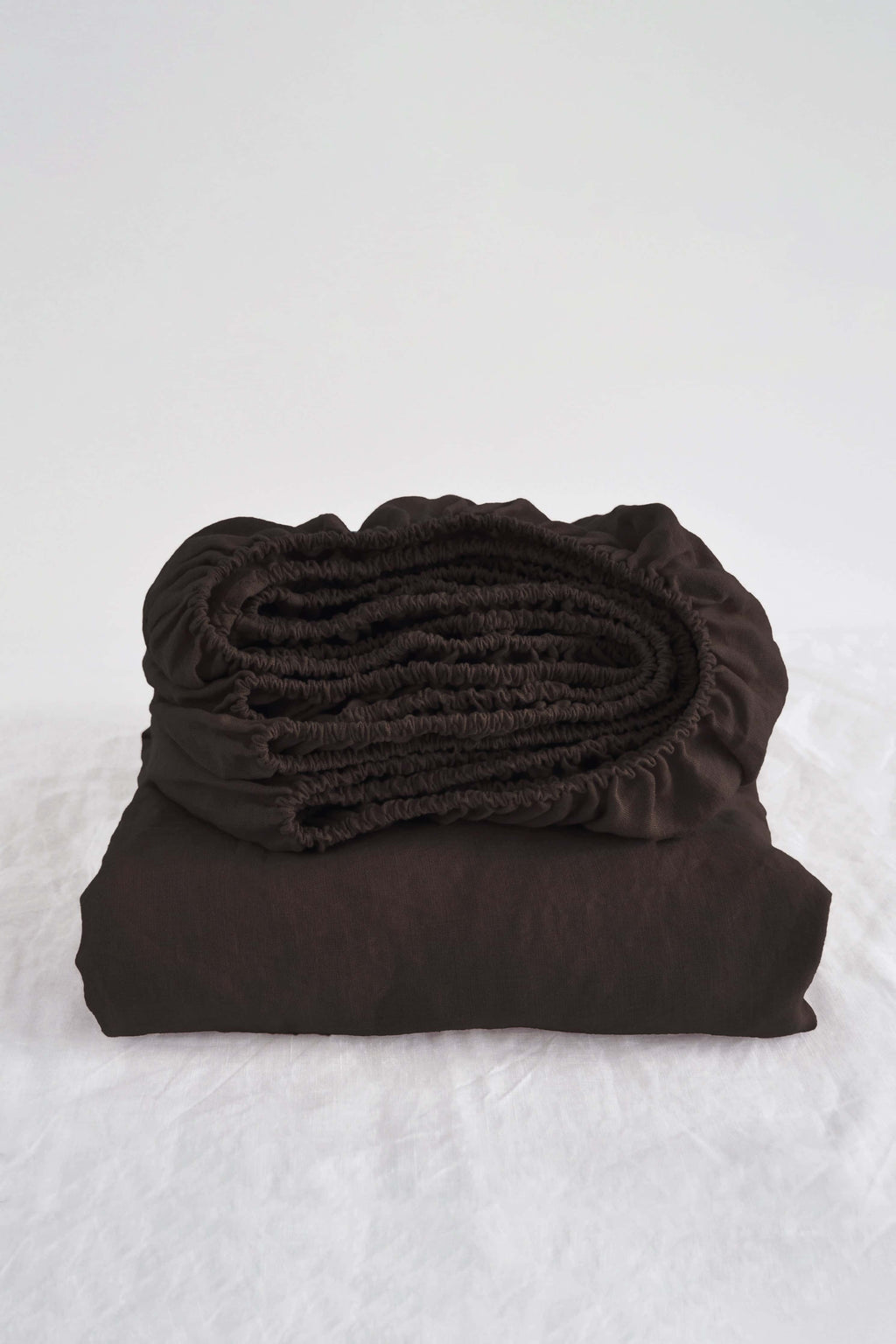 Brown fitted sheet