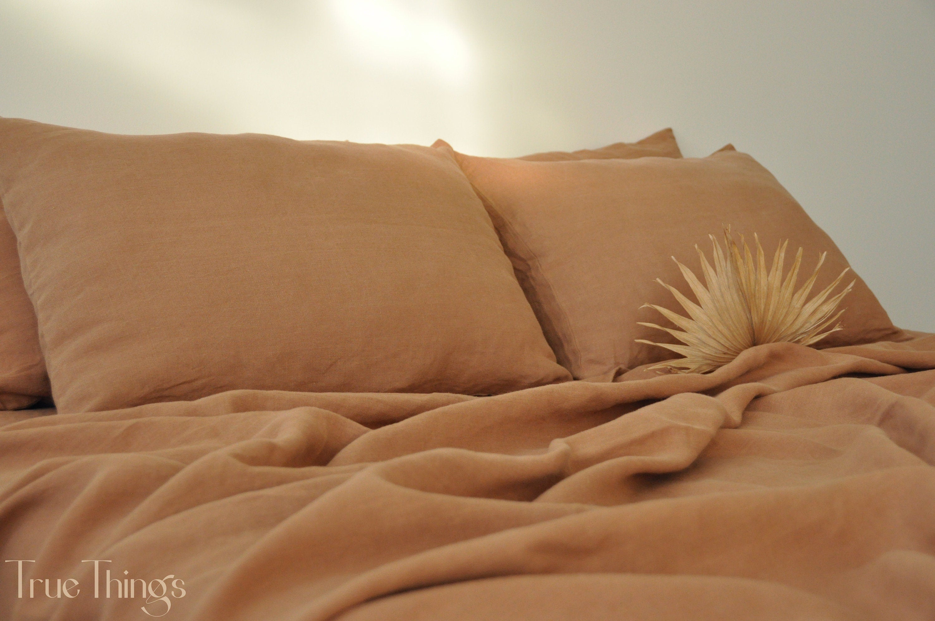 READY TO SHIP Clay linen fitted sheet 1 Fitted sheet Softened linen sheet Stonewashed linen Linen bedsheet brown fitted sheet washed linen