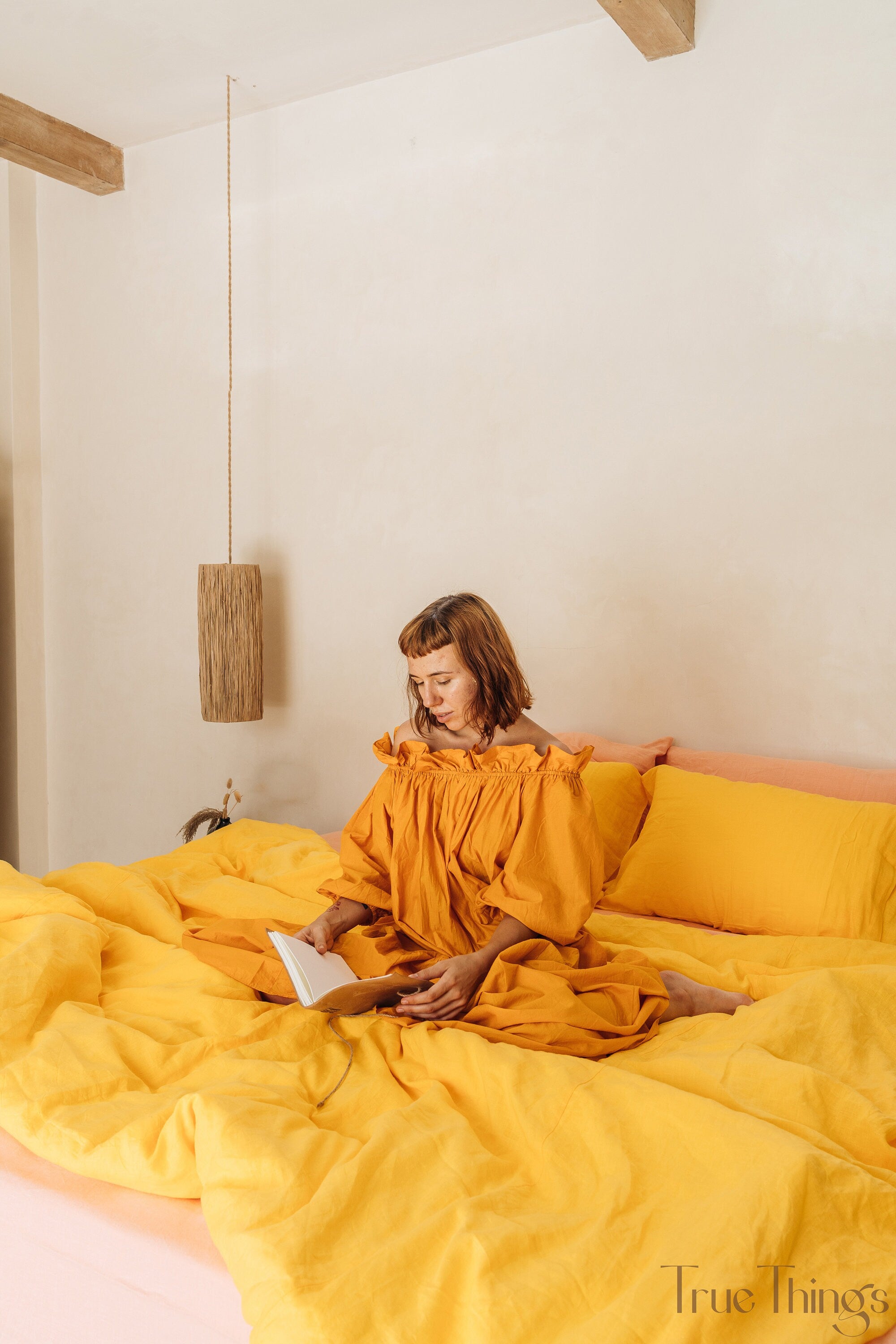 READY TO SHIP 1 Bright yellow linen pillowcase Yellow pillow cover King Queen Standard Euro Decorative Lumbar, Custom size Envelope closure