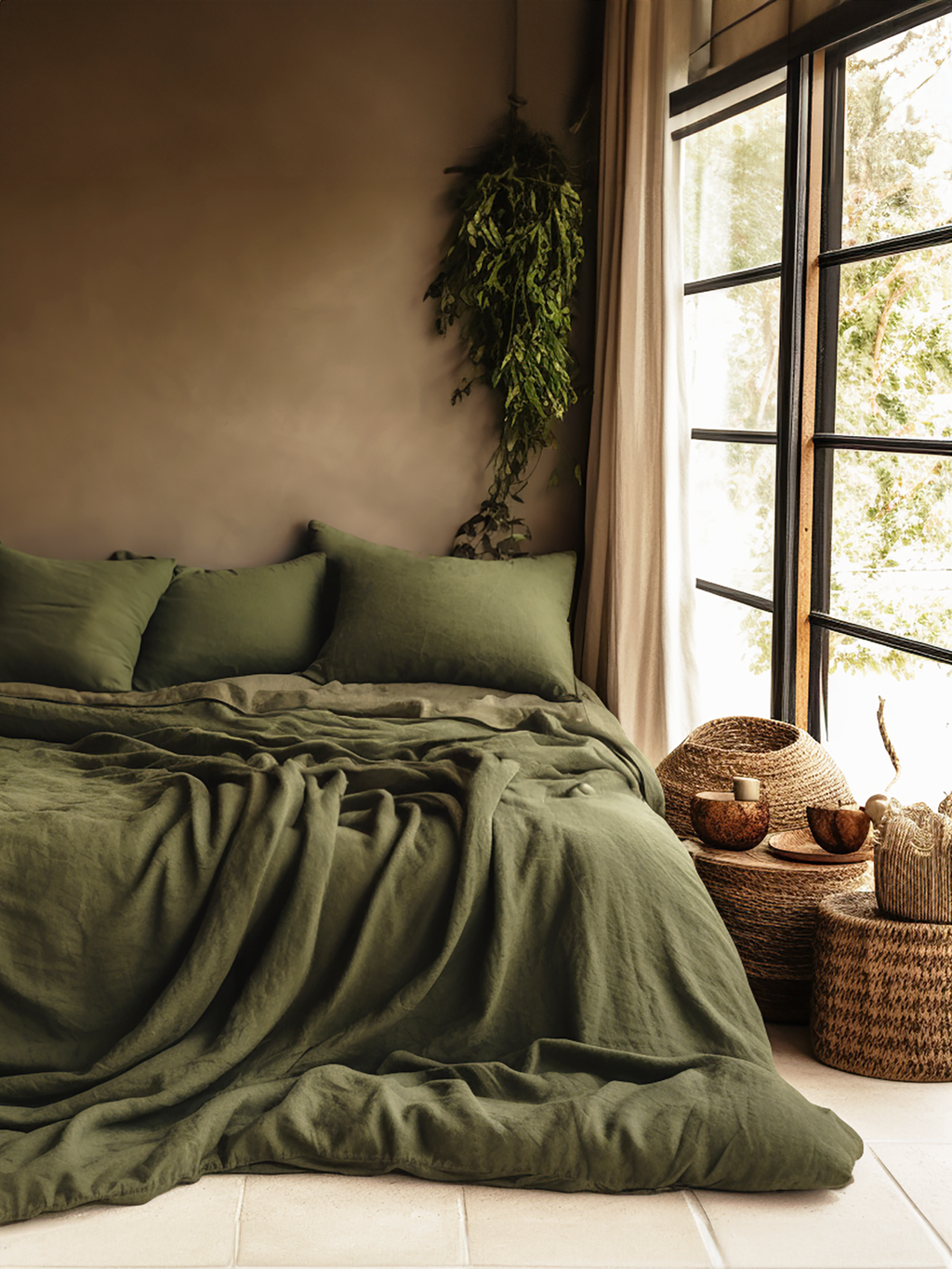 Christmas Dark olive duvet cover
