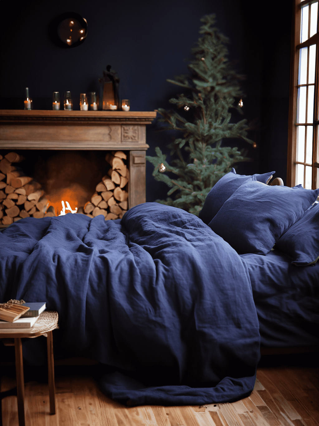 Christmas Indigo duvet cover