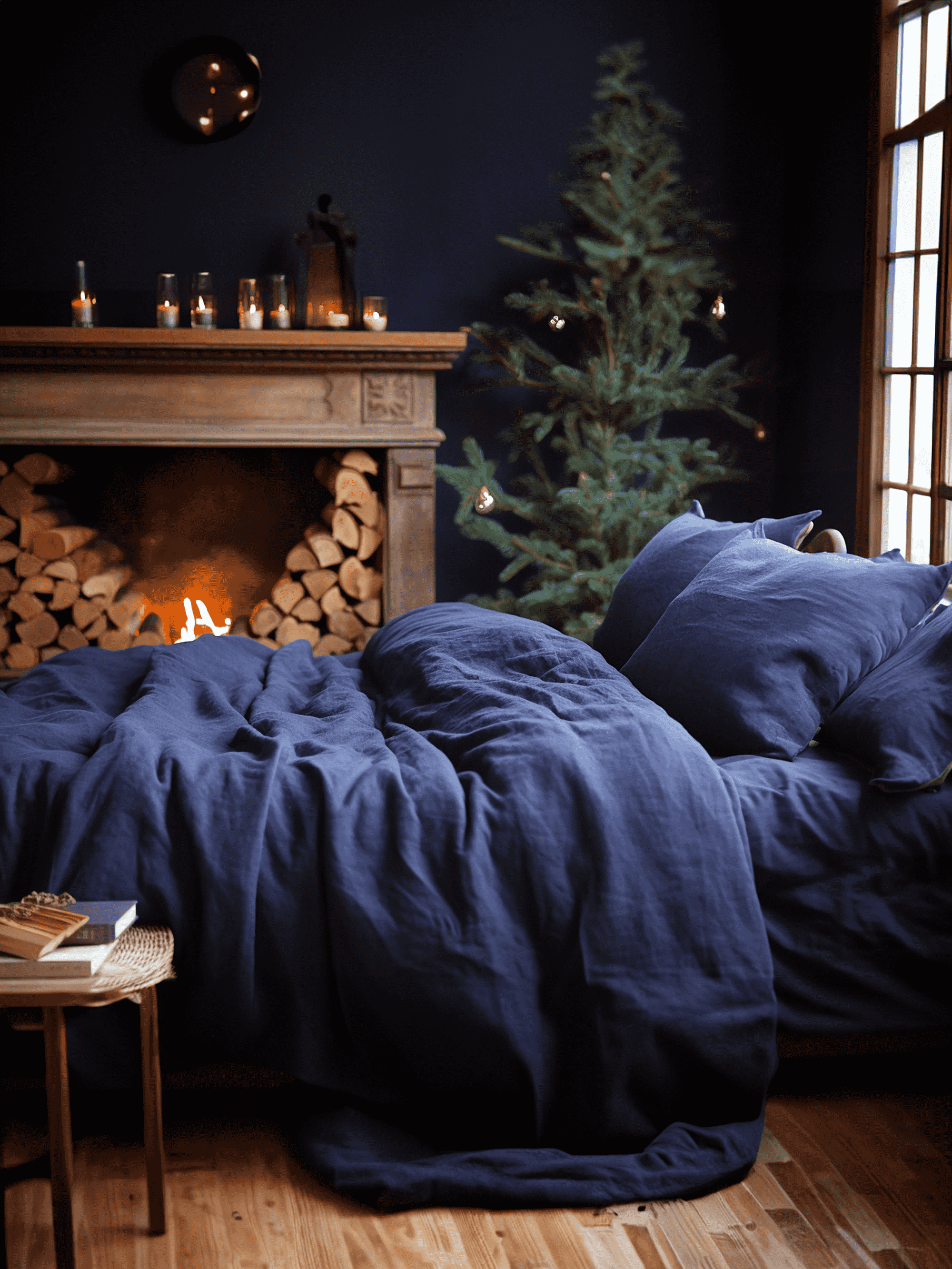Christmas Indigo duvet cover