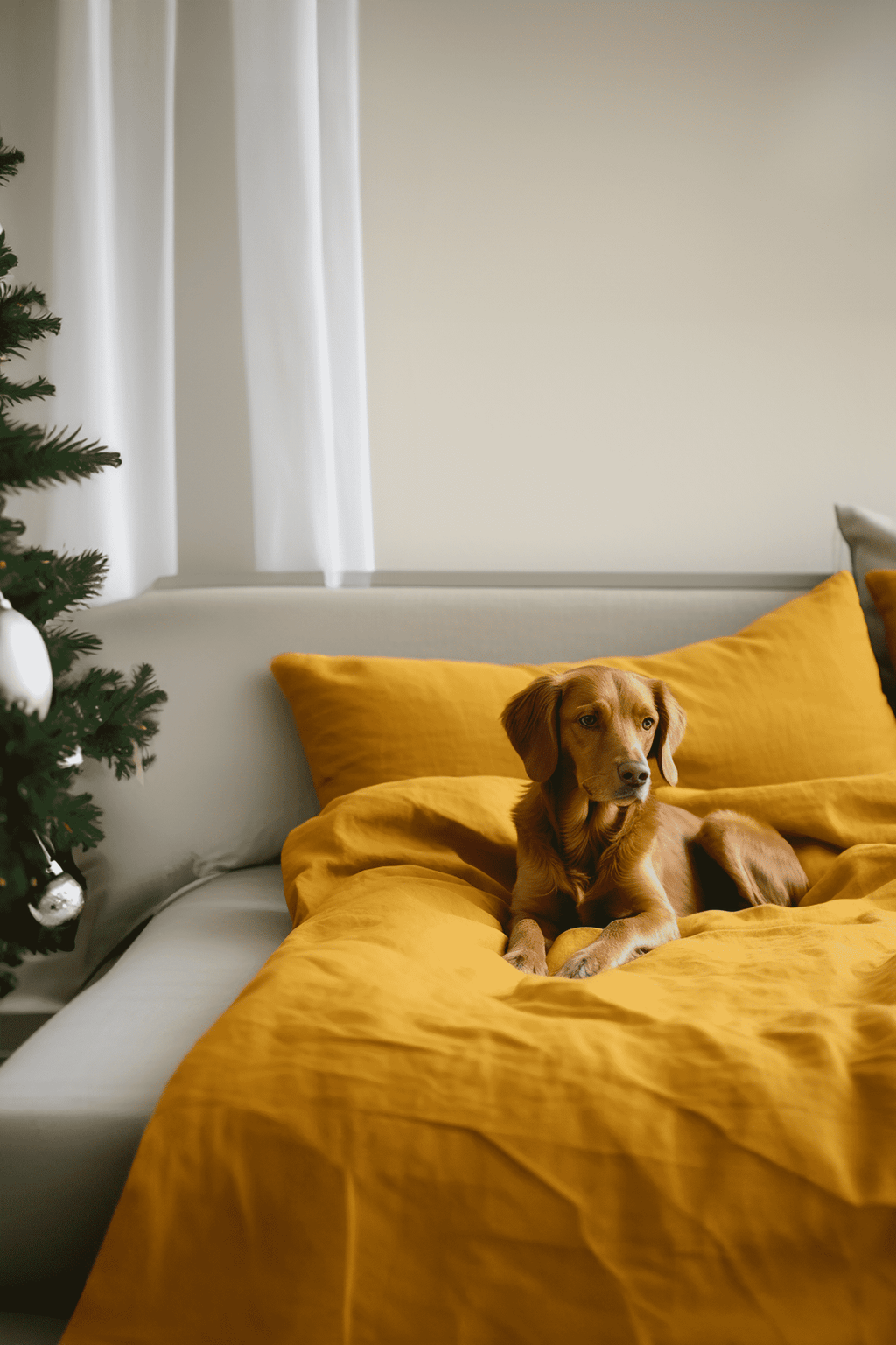 Christmas Turmeric duvet cover