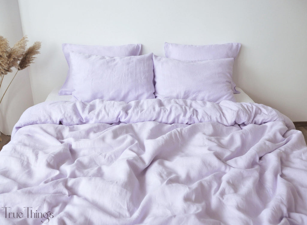 READY TO SHIP from Florida 1 Lilac linen pillowcase King Queen Standard Euro Decorative Toddler, Body, Lumbar, Custom size Envelope closure