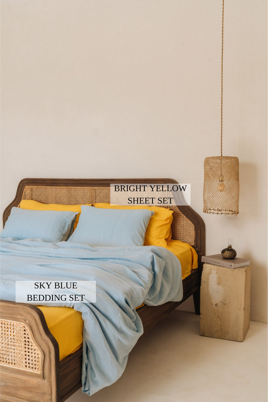 READY TO SHIP from Florida 1 Sky blue linen duvet cover 1 duvet cover Softened linen Light blue comforter cover Quilt cover Coconut buttons
