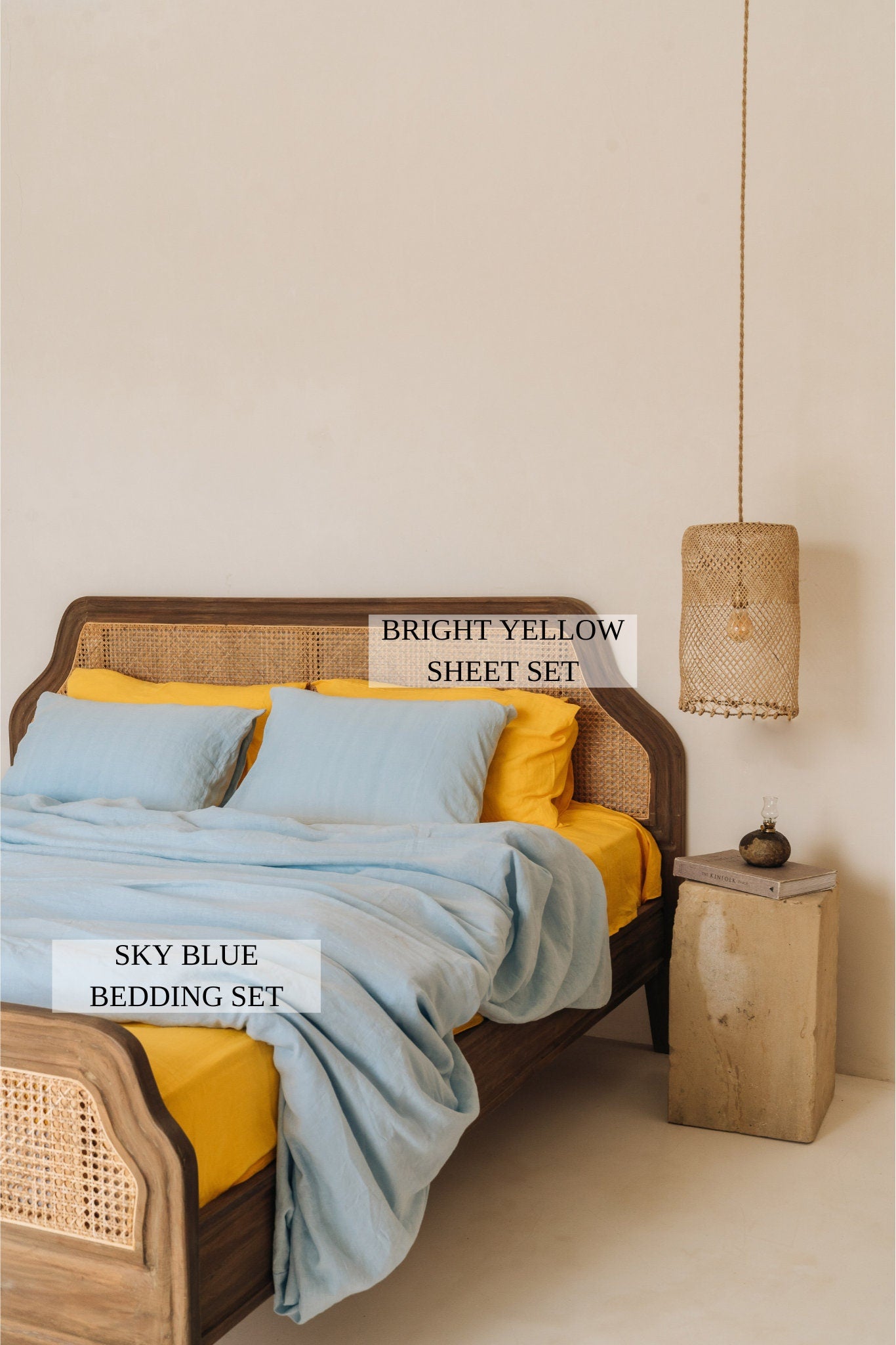 READY TO SHIP from Florida 1 Sky blue linen duvet cover 1 duvet cover Softened linen Light blue comforter cover Quilt cover Coconut buttons