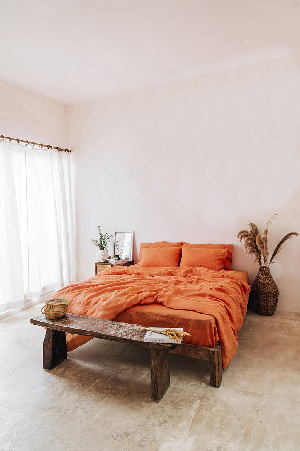"Burnt orange pillowcase - True Things"