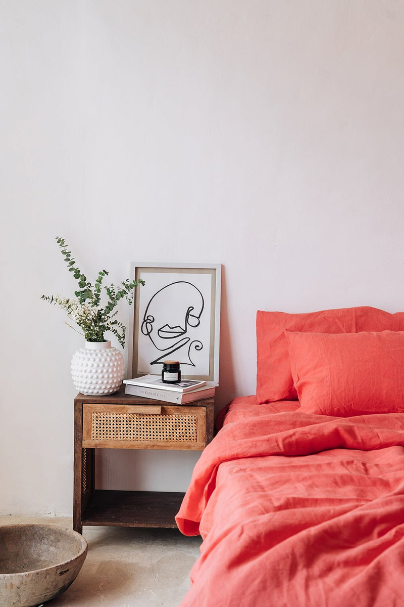 "Coral pillowcase - True Things"