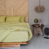 "Chartreuse yellow duvet cover - True Things"