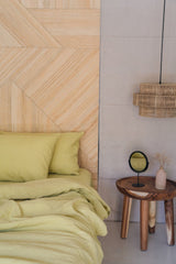 "Chartreuse yellow duvet cover - True Things"