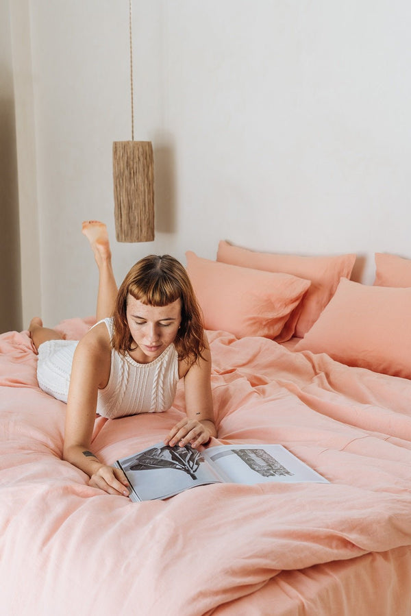 "Peach duvet cover - True Things"