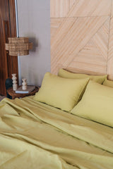 "Chartreuse yellow sheet set - True Things"