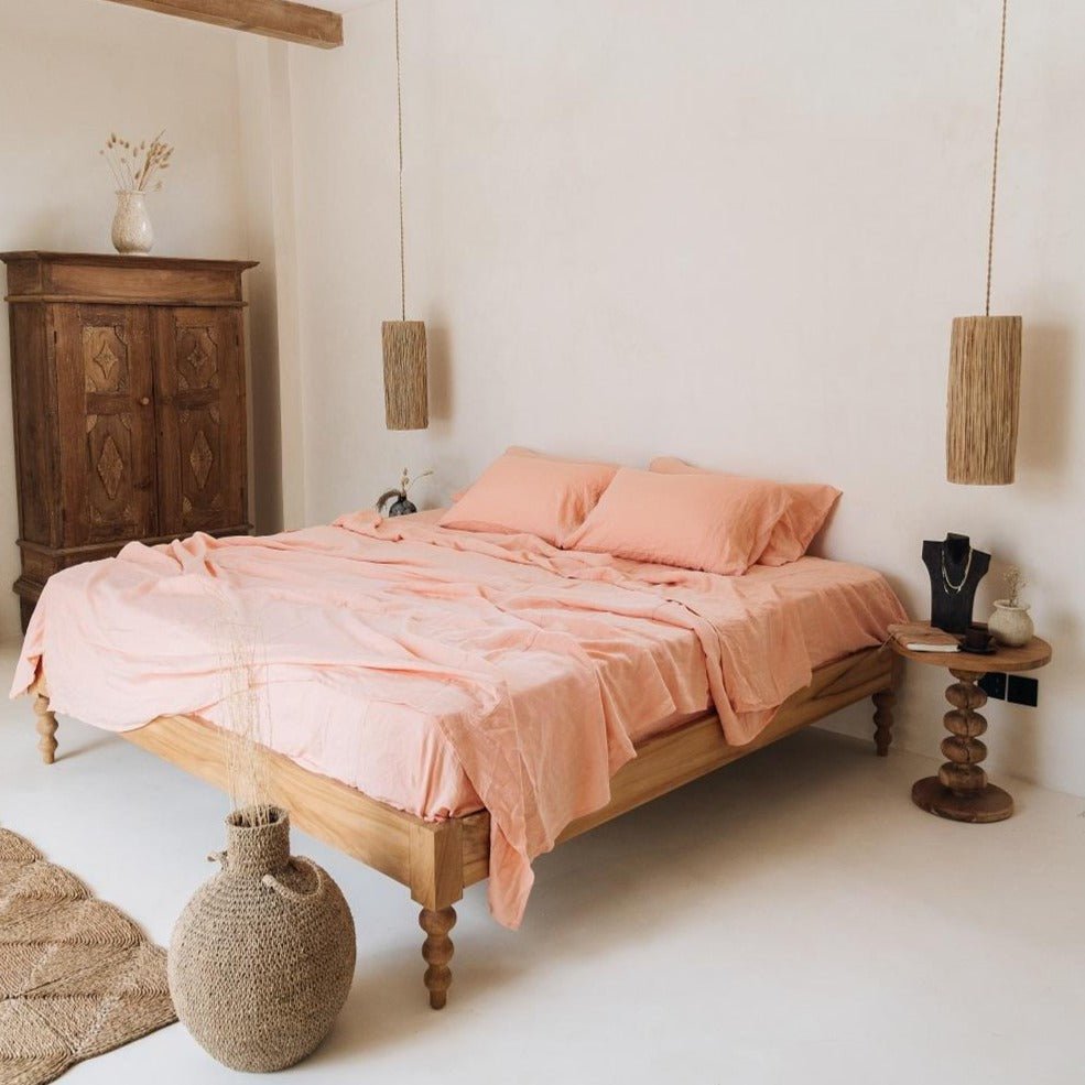 "Peach sheet set - True Things"