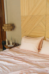 "Blush pink flat sheet - True Things"