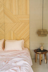 "Blush pink flat sheet - True Things"