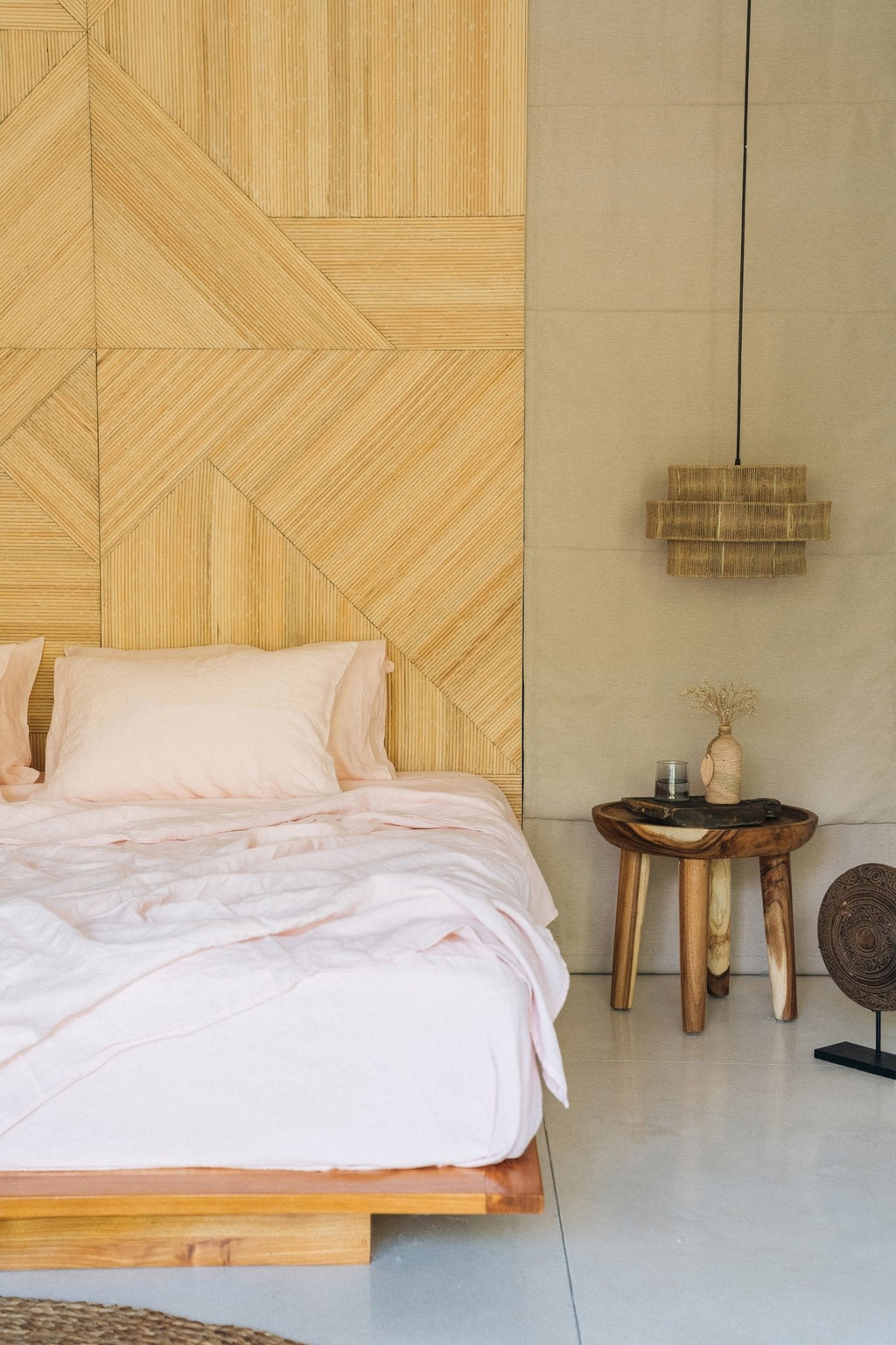 "Blush pink flat sheet - True Things"