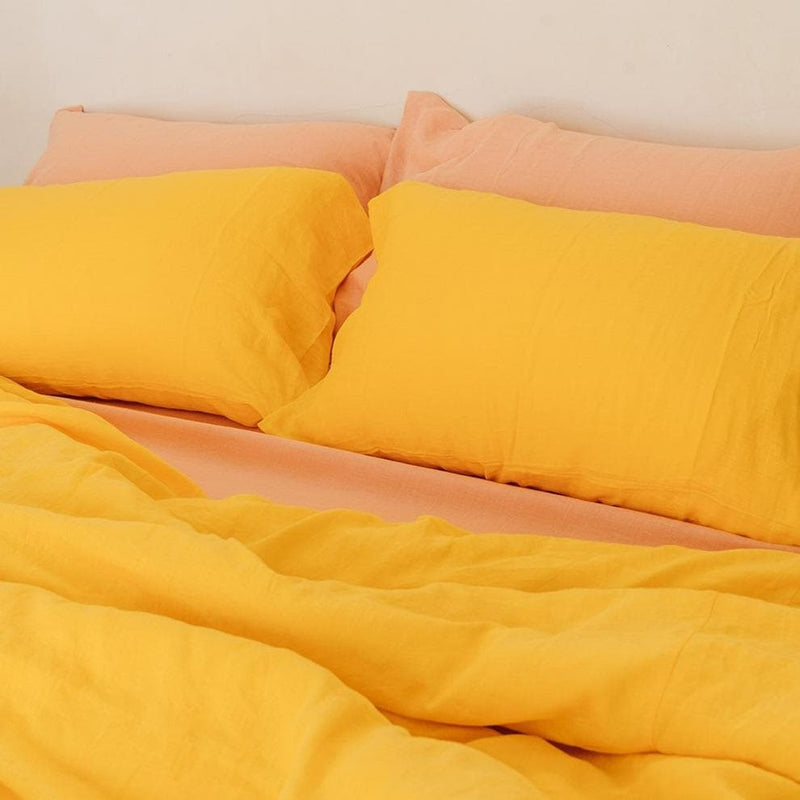 "Bright yellow pillowcase - True Things"