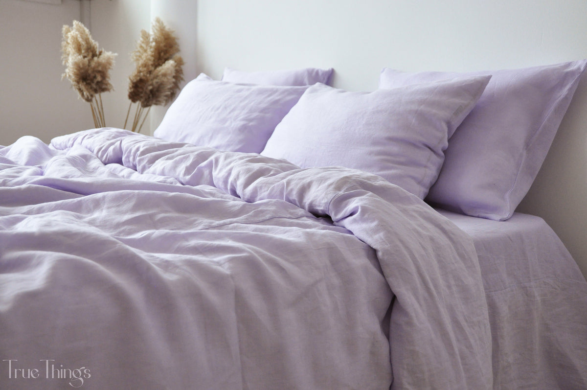READY TO SHIP from Florida 1 Lilac linen pillowcase King Queen Standard Euro Decorative Toddler, Body, Lumbar, Custom size Envelope closure