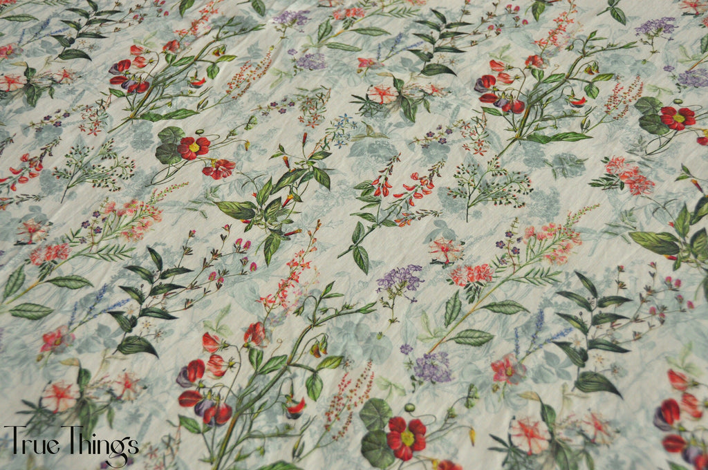 READY TO SHIP / Floral linen bedding set / Queen duvet cover + 2 Queen pillowcases with floral print / Comforter cover set / Softened linen