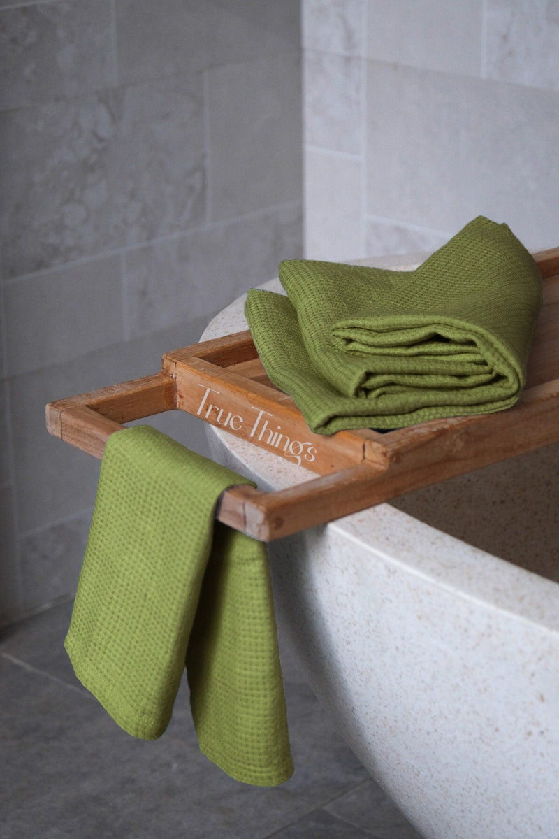 Linen waffle towels