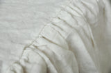 White dust linen ruffle bed skirt