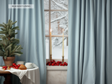 Sky blue curtains
