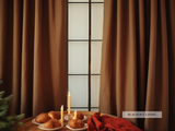 Cinnamon linen curtains